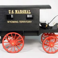 Model Trailways U.S. Marshal's Jail Wagon 1885 Wyoming Territory Wooden Model Kit 1:12 Scale