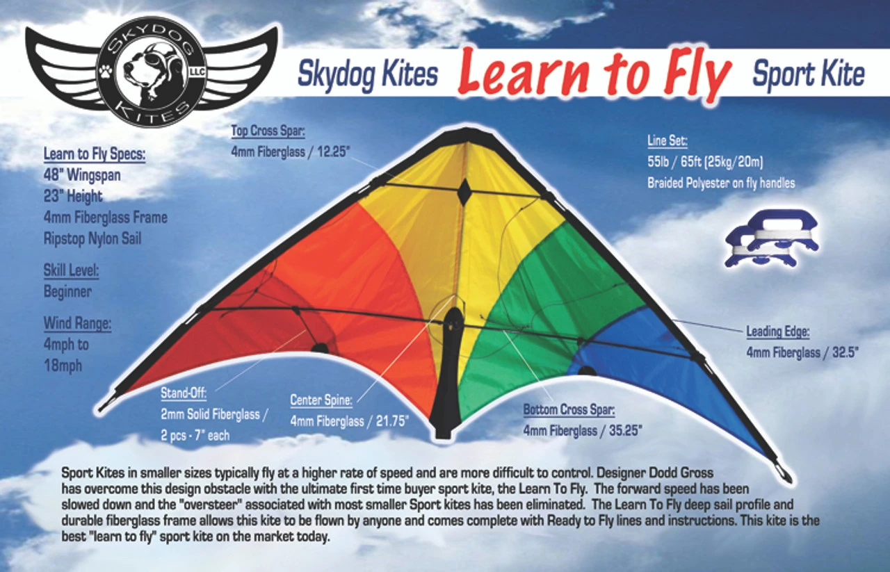 Skydog Kites Skydog Learn To Fly, Tie-Dye Kite 3 Skydog Kites Skydog Learn To Fly, Tie-Dye Kite - Image 3