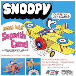 Alantis Atlantis AANM6779 Snoopy And His Sopwith Camel Model Snap Kit