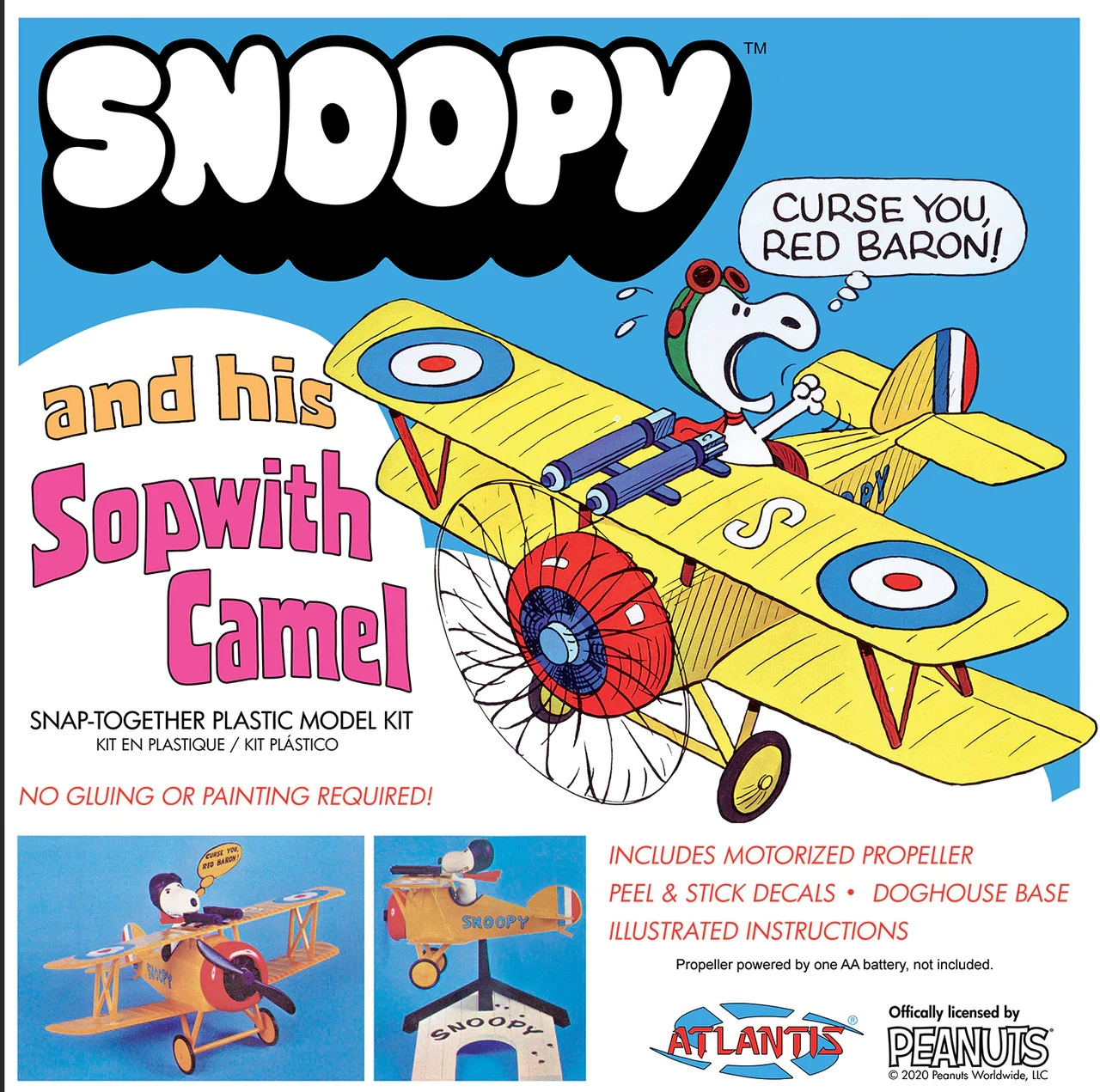Alantis Atlantis AANM6779 Snoopy And His Sopwith Camel Model Snap Kit 1 Alantis Atlantis AANM6779 Snoopy And His Sopwith Camel Model Snap Kit