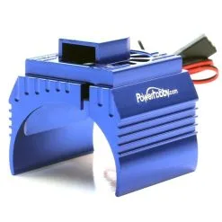 Power Hobby Aluminum Motor Heatsink & Cooling Fan For 1/8 Size Motors (Blue)