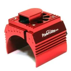 Power Hobby Aluminum Motor Heatsink & Cooling Fan For 1/8 Size Motors (Red)