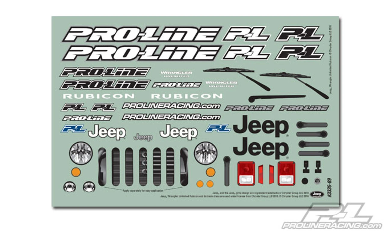 Proline Pro-Line 3336-00 SCX10 Jeep Wrangler Unlimited Rubicon 12.3 Crawler Body (Clear) 8 Proline Pro-Line 3336-00 SCX10 Jeep Wrangler Unlimited Rubicon 12.3 Crawler Body (Clear) - Image 8