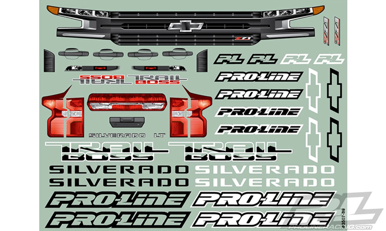 Proline Pro-Line 3507-17 2019 Chevy Silverado Z71 Trail Boss Pre-Cut X-Maxx Body (Clear) 9 Proline Pro-Line 3507-17 2019 Chevy Silverado Z71 Trail Boss Pre-Cut X-Maxx Body (Clear) - Image 9