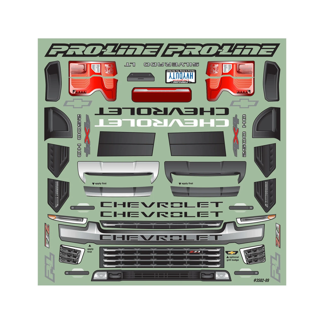 Proline 3582-00 1/8 2021 Chevy Silverado 2500 HD Clear Body: E-REVO 2.0 & MAXX 8 Proline 3582-00 1/8 2021 Chevy Silverado 2500 HD Clear Body: E-REVO 2.0 & MAXX - Image 8
