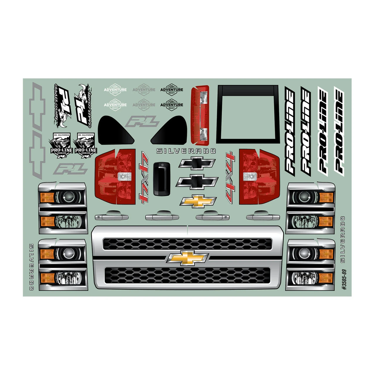 Proline 3601-00 1/10 2015 Chevy Silverado Pre-Runner Clear Body 12.3" WB 9 Proline 3601-00 1/10 2015 Chevy Silverado Pre-Runner Clear Body 12.3" WB - Image 9