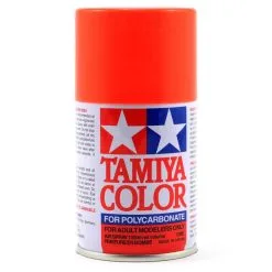 Tamiya 86020 PS-20 Fluorescent Red Lexan Spray Paint (3oz)