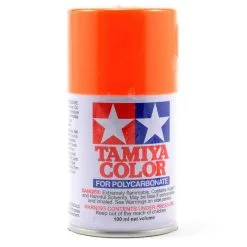 Tamiya 86024 PS-24 Fluorescent Orange Lexan Spray Paint (3oz)