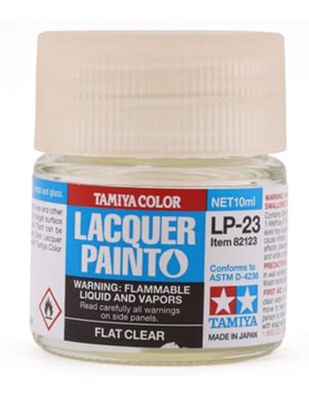 Tamiya 82123 Lacquer Paint LP-23 Flat Clear 10ml Bottle 1 Tamiya 82123 Lacquer Paint LP-23 Flat Clear 10ml Bottle