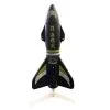 Rage RC Spinner Missile XL Electric Free-Flight Rocket With Parachute & LEDs, Black