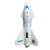Rage RC Spinner Missile XL Electric Free-Flight Rocket With Parachute & LEDs, White