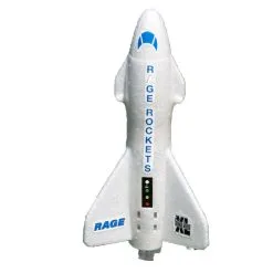 Rage RC Spinner Missile XL Electric Free-Flight Rocket With Parachute & LEDs, White