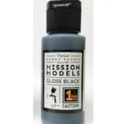 Mission Models MIOMMGBB-001 Acrylic Model Paint 1oz Bottle, Gloss Black Base For Chrome