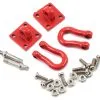 Yeah Racing 0358 1/10 Crawler Scale Heavy Duty Shackle W/Mounting Bracket (Red) (2)