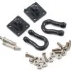 Yeah Racing 0378 1/10 Crawler Scale Heavy Duty Shackle W/Mounting Bracket (Black) (2)