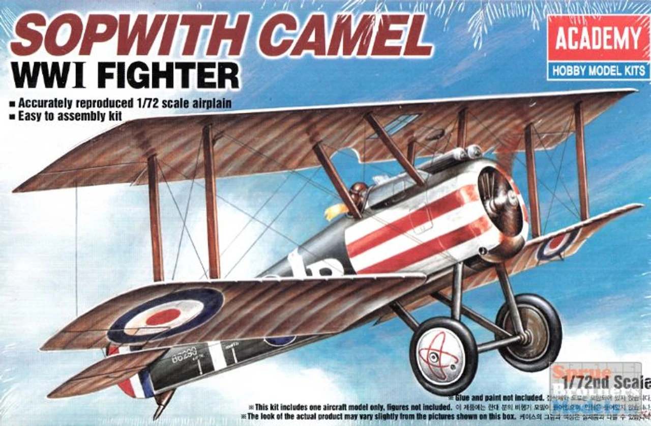Academy 12447 WWI Sopwith Camel 1/72 Scale Plastic Model Kit 1 Academy 12447 WWI Sopwith Camel 1/72 Scale Plastic Model Kit
