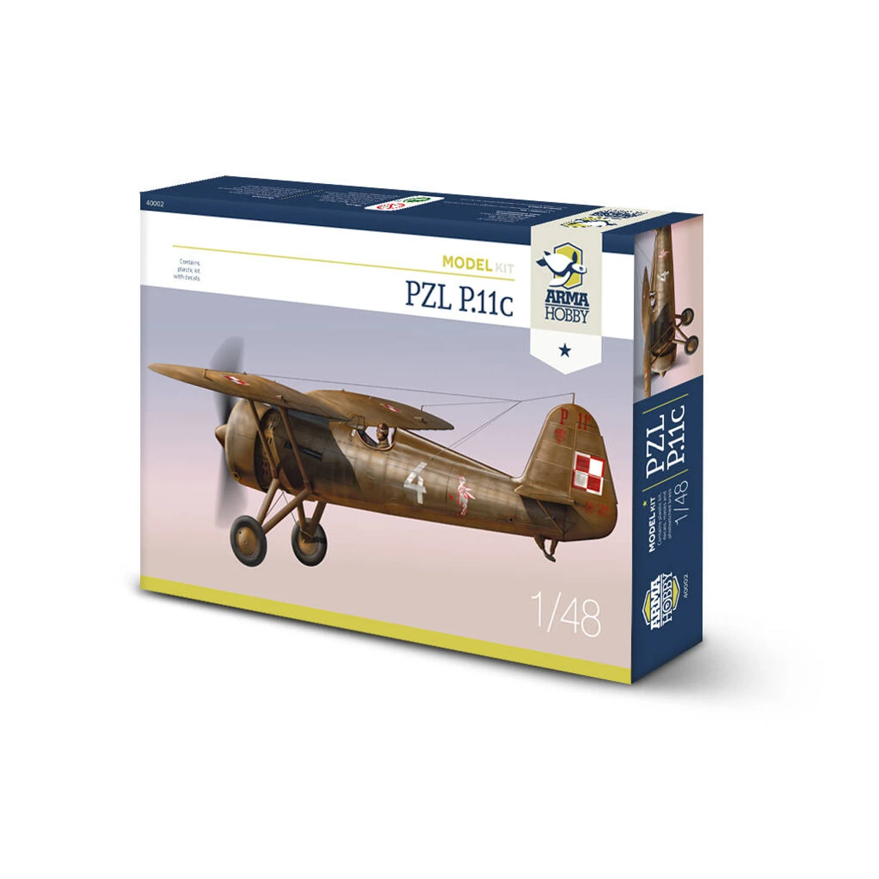 Arma Hobby 1/48 PZL P.11c Fighter Aeroplane Model Kit 1 Arma Hobby 1/48 PZL P.11c Fighter Aeroplane Model Kit