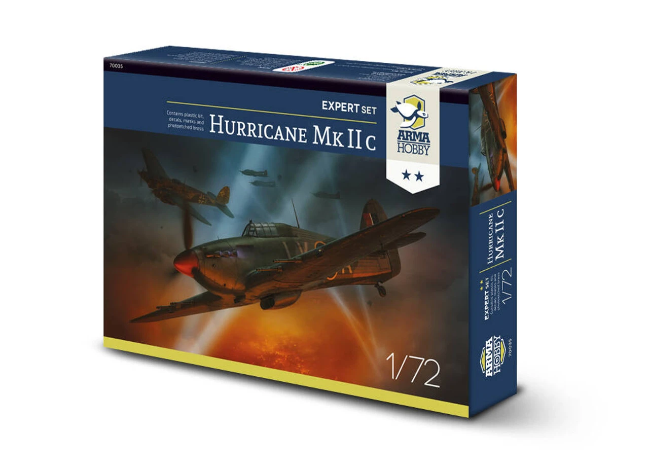 Arma Hobby 1/72 Hawker Hurricane Mk IIc Expert Set Model Kit 1 Arma Hobby 1/72 Hawker Hurricane Mk IIc Expert Set Model Kit