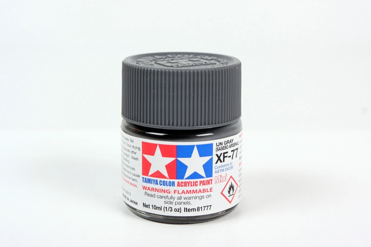 Tamiya 81777 Acrylic Mini XF77 IJN Gray Paint/ Sasebo Arsenal (10ml) 1 Tamiya 81777 Acrylic Mini XF77 IJN Gray Paint/ Sasebo Arsenal (10ml)