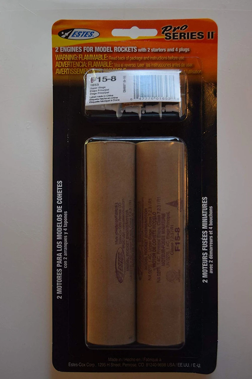 Estes F15-8 29mm Model Rocket Engines (2pk) (1653) 1 Estes F15-8 29mm Model Rocket Engines (2pk) (1653)