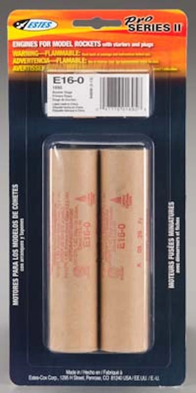 Estes E16-0 29mm Model Rocket Engines (2pk) (1695) 1 Estes E16-0 29mm Model Rocket Engines (2pk) (1695)