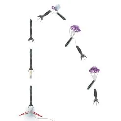 Estes 7312 Space Corps Vesta Intruder, Rocket Kit, Advanced -Toys and Hobbies Shop est7312b 44020.1648583344