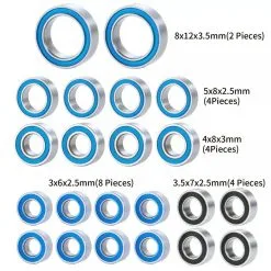 FastEddy Power Hobby 1/18 Sealed Complete Bearing Kit, For Traxxas TRX-4M