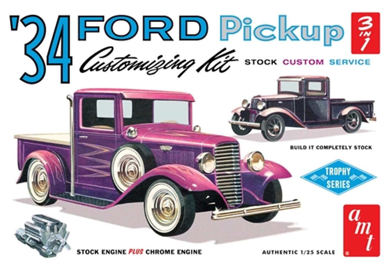 AMT 1120 1/25 1934 Ford Pickup Model Kit 1 AMT 1120 1/25 1934 Ford Pickup Model Kit