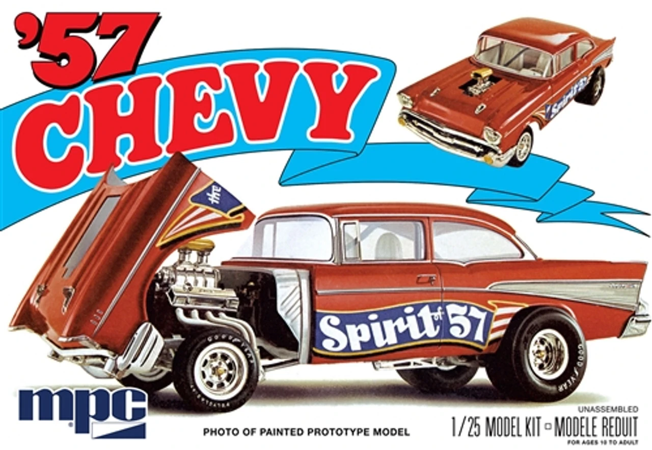 MPC 904 1/25 1957 Chevy Flip Nose, Spirit Of 57 Model Kit 1 MPC 904 1/25 1957 Chevy Flip Nose, Spirit Of 57 Model Kit