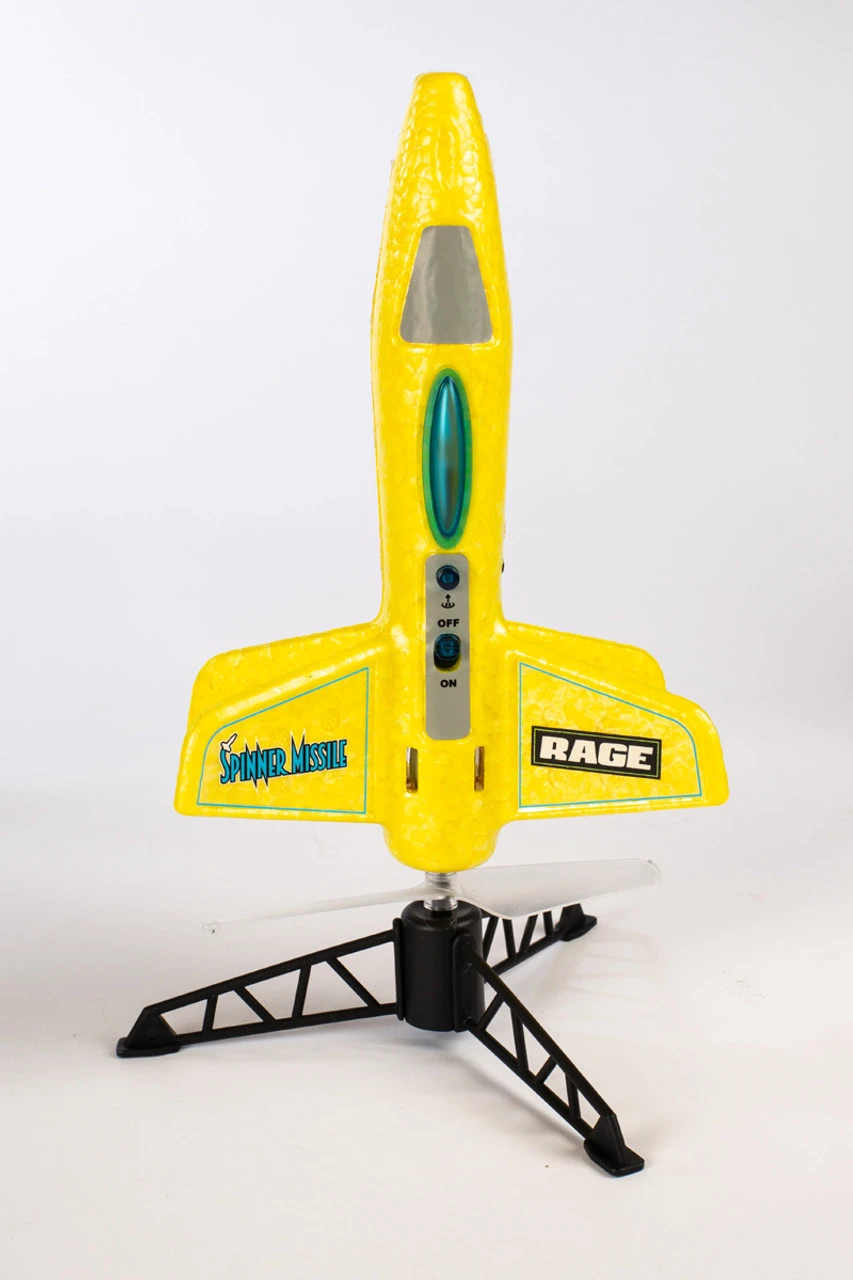 Rage RC Spinner Missile Yellow Electric Free-Flight Rocket 2 Rage RC Spinner Missile Yellow Electric Free-Flight Rocket - Image 2