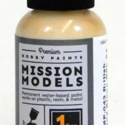 Mission Models MIOMMP-043 Acrylic Model Paint 1oz Bottle, British Portland Stone