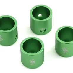 Samix SCX-6 Aluminum Driveshaft Cups (Green) (4)