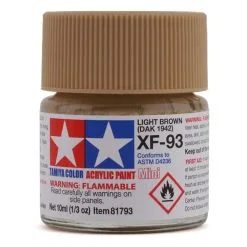 Tamiya Acrylic Mini XF93 Light Brown Paint, 10ml