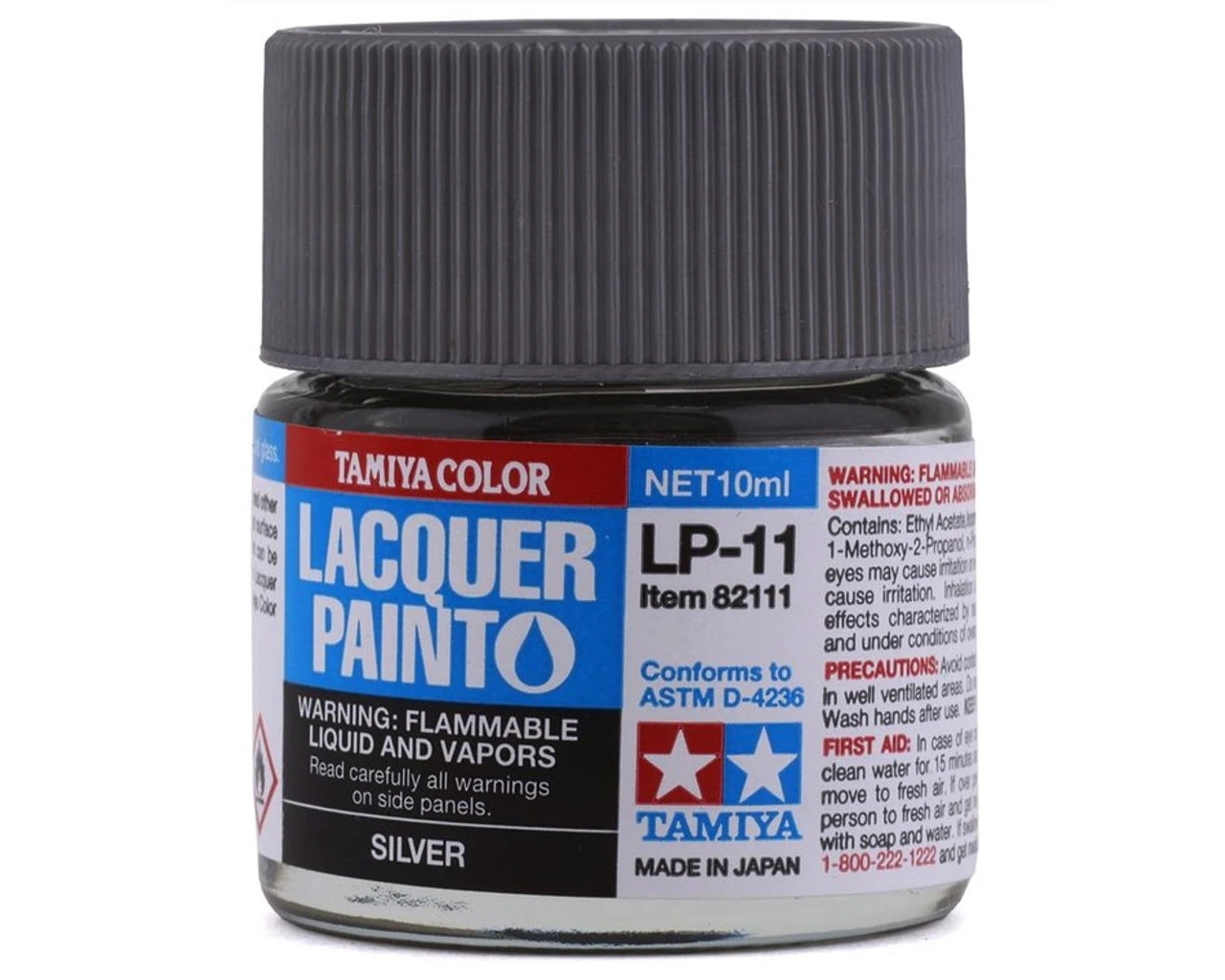 Tamiya 82111 Lacquer Paint LP-11 Silver 10ml Bottle 1 Tamiya 82111 Lacquer Paint LP-11 Silver 10ml Bottle