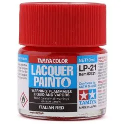 Tamiya 82121 Lacquer Paint LP-21 Italian Red 10ml Bottle
