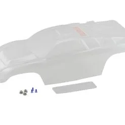 Traxxas 3714 Body, Rustler (clear, Requires Painting)/window, Lights Decal Sheet/ Wing And Aluminum Hardware