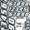XXX Main Racing Inc XXX Main Racing Decals 002 Race Number White