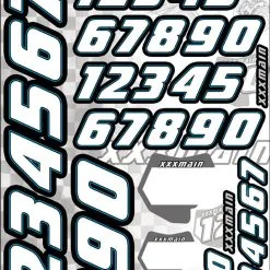 XXX Main Racing Inc XXX Main Racing Decals 002 Race Number White