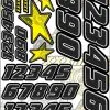 XXX Main Racing Inc XXX Main Racing N003 Decals Carbon Star Number