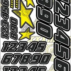 XXX Main Racing Inc XXX Main Racing N003 Decals Carbon Star Number