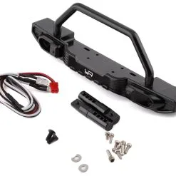 Yeah Racing Axial SCX10 III Aluminum Front Bumper Bar W/LED Set (Black)